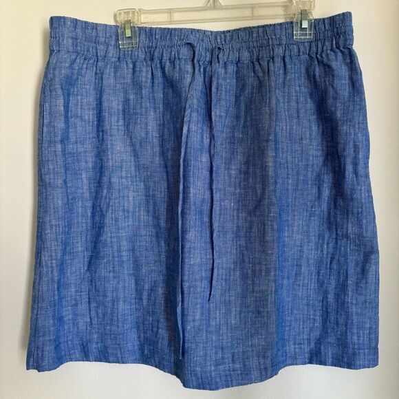 Talbots Women’s linen cotton blend a-line drawstring light weight skirt NWT PXL! - Picture 1 of 9